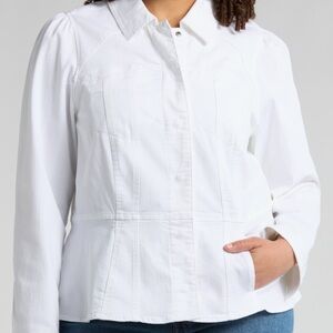 Wit & Wisdom Denim Peplum Jacket